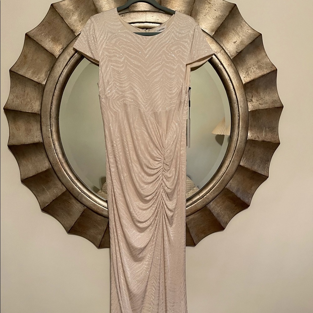 Calvin Klein Ivory Size 16 evening Dress